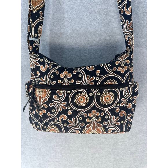Vera Bradley Cafe Latte Fall Neutral Paisley Print Crossbody Bag Quilted Y2K - Picture 5 of 14